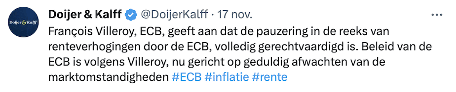 Renteverhogingen door de ECB