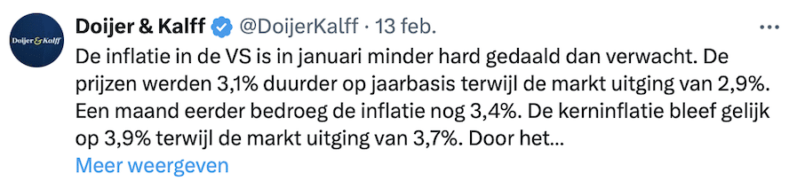 Inflatie januari 2024 VS