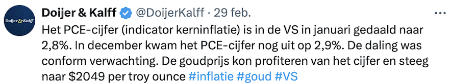 Kerninflatie in de VS 2024